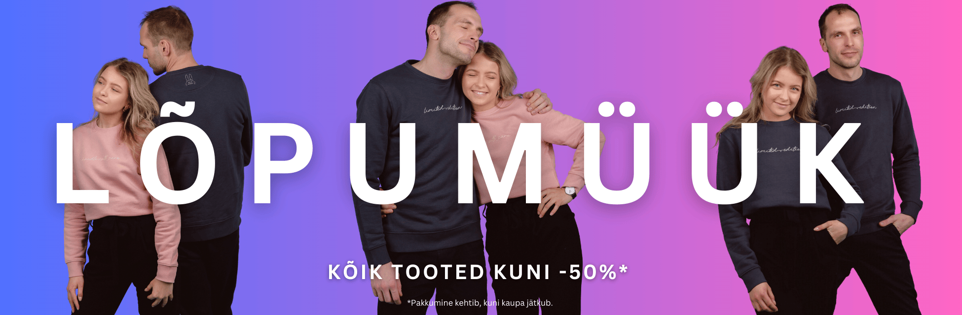 lõpumüük, kõik tooted kuni -50%